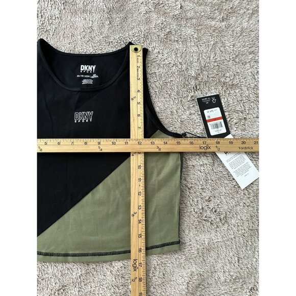 DKNY Women's Cropped Colorblock Logo Tank Size XS New - Picture 6 of 9